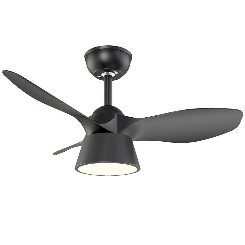 Ventilateur de plafond 31 pouces avec lumière LED dimmable et télécommande