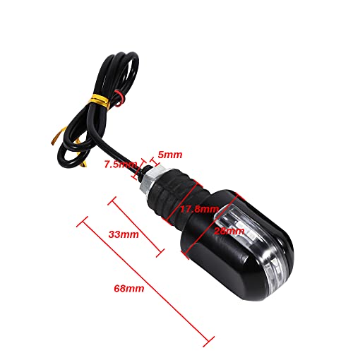 1 Par Universal Motocicletas Guidão Luz Indicadora De Direção Final 12V 15 LED Mini Luzes Indicadora