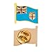 Fiji Lapel Pin Enamel Made of Metal Country Souvenir Hat Men Women Patriotic (Waving Flag Lapel Pin)