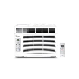 Midea 6,000 BTU Window Air Conditioner, 3-in-1 Cool/Fan/Dehumidifier Window AC Unit, Easycool Air Conditioner with Remote Control, Cools up to 250 Sq. Ft., Fits bedroom, study, office
