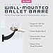 VITA Barre Wall-Mounted Single Ballet Barre, Classic WB15, 16 Ft Bar, Wood | Fixed Height, Made in USA, Home, Studio or Gym Exercise Equipment for Kids & Adults | Dance, Fitness, Pilates