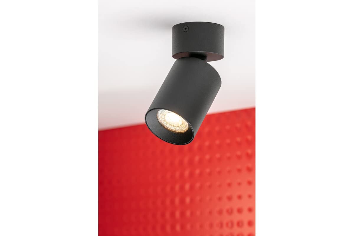 Cgc Lighting Black Ceiling Downlight Spot Down Light Round Cylinder Spotlight Surface Mount Adjustable Head (, Large)