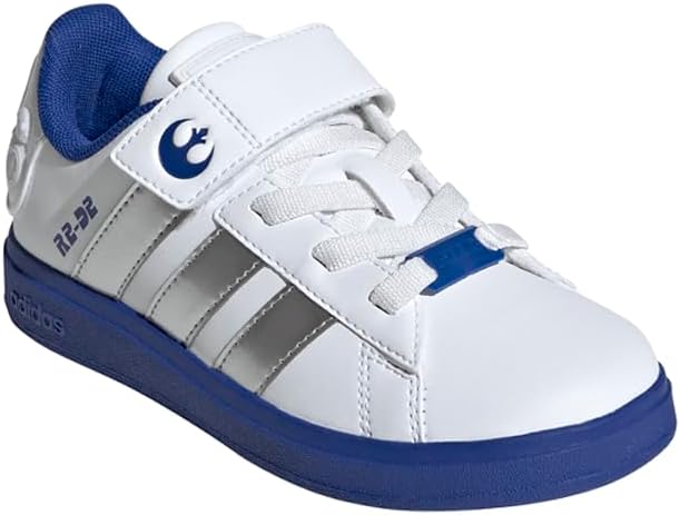 adidas Kids Boys Droids Grand Court 2.0 El Slip On Sneakers Shoes Casual - Gold, White