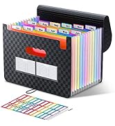 JUNDUN Organizador De Archivos De Acordeón Con Cerradura, Organizador De Documentos Ignífugos Con Múltiples Bolsillos Con Asa Y Cremallera, Carpeta De Archivos Expandible Con 13 Bolsillos Con