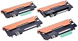 Fácil de instalar 4 Compatibles Cartuchos de tóner para Samsung SL-C430 SL-C430W SL-C480FW SL-C480 SL-C480W SL-C480FN - Negro/Cian/Magenta/Amarillo, Alta Capacidad