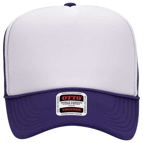 Image of OTTO Polyester Foam Front 5 Panel High Crown Mesh Back Trucker Hats in 97, Bulk, Wholesale