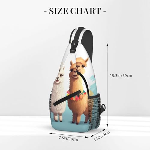 Bolso tipo sling unisex negro para viaje y senderismo miniatura 2