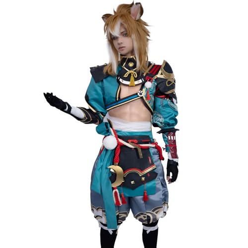 Nuoqi Gorou Cosplay Costume - Adult Gorou Anime Men Halloween Cosplay Full Set XXL