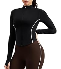 Amazon.com: colorskin Womens Zip Up Bbl Jacket Lightweight Cropped