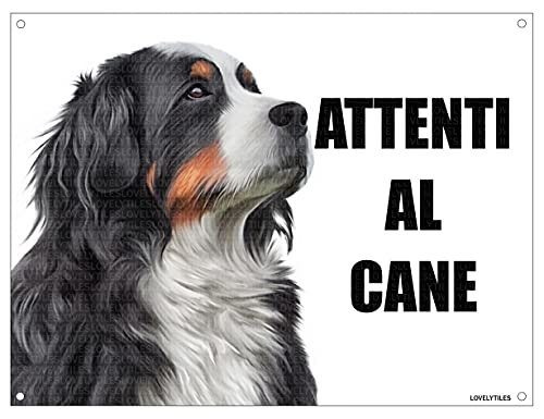 BOVARO DEL BERNESE attenti al cane mod 2 TARGA cartello IN METALLO (15X20)