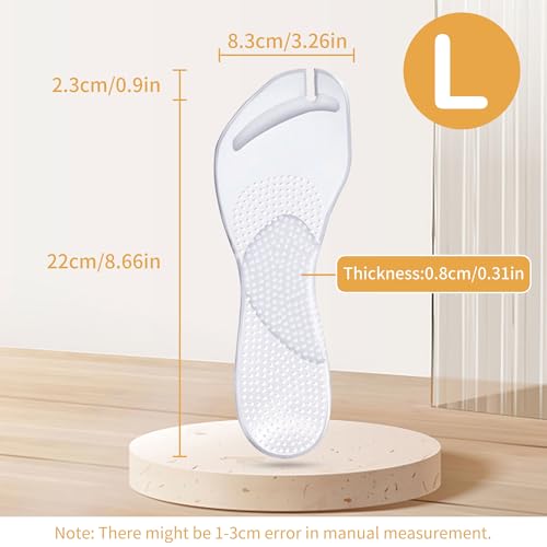 Image of SooGree 2 Pairs Gel Arch Support Cushion Insoles Adhesive Silicone Flip Flop Thong Inserts Invisible Slim Inserts Pain Relief Anti-Slip Shock Absorption Plantar Fasciitis