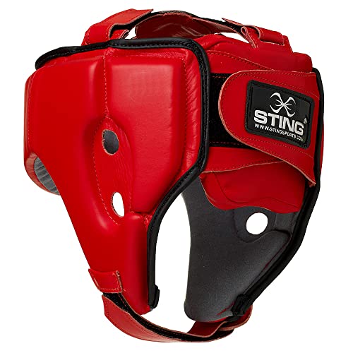 STING Competition Head Guard, IBA-Approved and USA Boxing-Approved Headgear, Premium Boxing Equipment for Professional Competition and Training, Red, M - Thumbnail 3