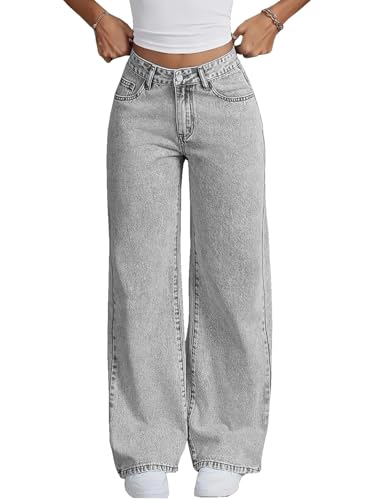 Image of Nifty Women's Denim Stretchable High Waist Light Wash Baggy Jeans || Back Pocket Bow tie Detail