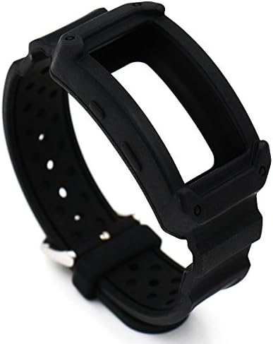 YANRAN Silicone Bracelet Replacement Band for Samsung Galaxy Gear Fit2 Wristband (Black)