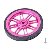 Spelonify Rueda de empuje de 85 mm, aleación de aluminio, rodillos CNC para bicicleta plegable, ruedas resistentes al desgaste, rodillo de equipaje ligero, piezas de repuesto (rojo rosa)