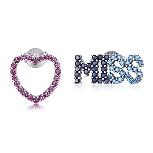 Boucles d'oreilles en Argent Sterling 925 avec Zircon coloré Miss Lady
