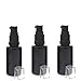 Gelspender aus Violettglas, kleine Glasflasche, Kosmetex schwarzer Gel-Pumper für lichtempfindliche Lotionen, Gele, 3 x 30ml