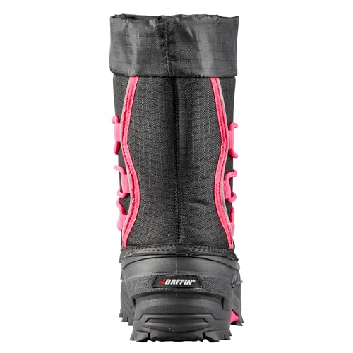 Baffin Kids' Junior YOUNG SNOGOOSE Insulated Waterproof Flexible Comfort-Fit Multi-Layer Tall Snow Boots w/Polar Rubber Base, Black/Hyper Berry, 13 by Baffin - Image 4