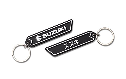 SUZUKI Team. PVC Keyring Keychain. Gomma Nero