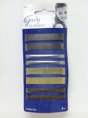 Goody Classics Metal Barettes 8 ea (Pack of 6)