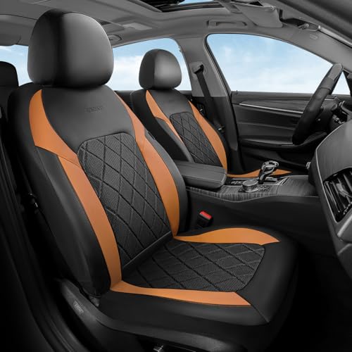 Image of Coverado Car Seat Covers, Front Seat Covers, 2 Front Automotive Seat Cover, Mesh Breathable Seat Protectors, Universal Fit for Most Cars