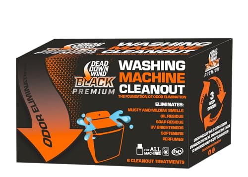 DEAD DOWN WIND Black Premium Unscented Washing Machine Cleanout Treatments - 6 Count