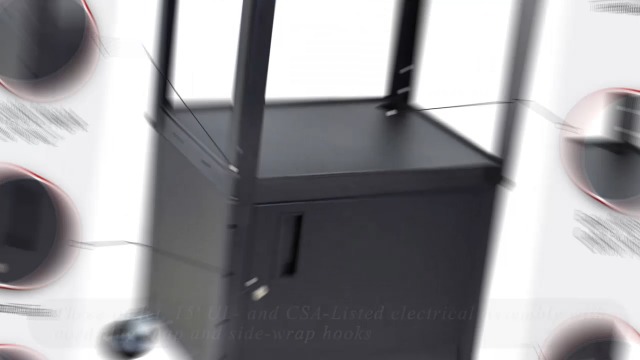 Amazon.com : Luxor Multipurpose Adjustable Height Steel A/V