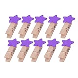  Ruilogod Star de la maison en bois en forme de bricolage de bricolage photo photo de la carte Post carte de décoration de la carte 10pcs violet