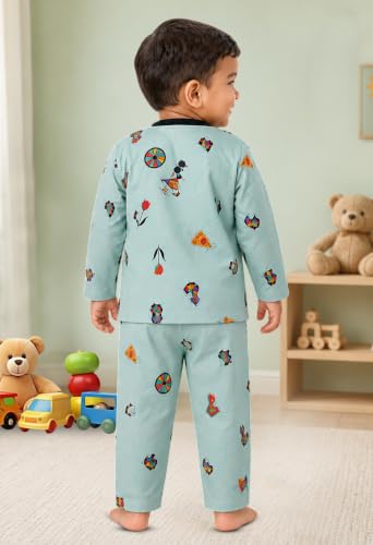 Image of 3BROS BodySuit /Dress for Boys /Girls Full Pajama & Casual Full Sleeves Night Suit Top Combo Kids Set