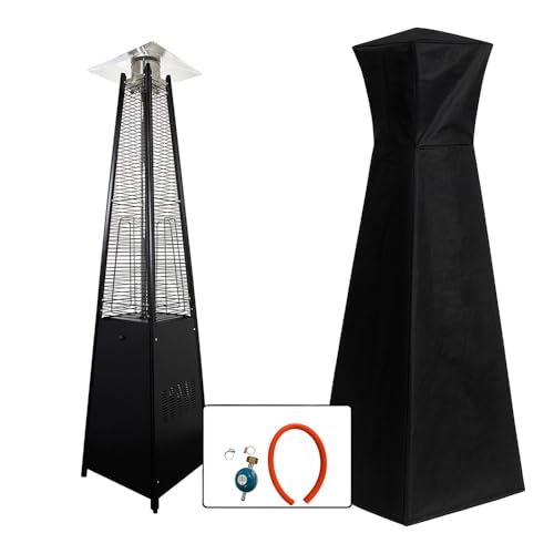 TEMPO STYLE - Stufa a Gas da Esterno Pyramid 13kW | Riscaldatore a Fiamma Viva per Giardino, Bar e...