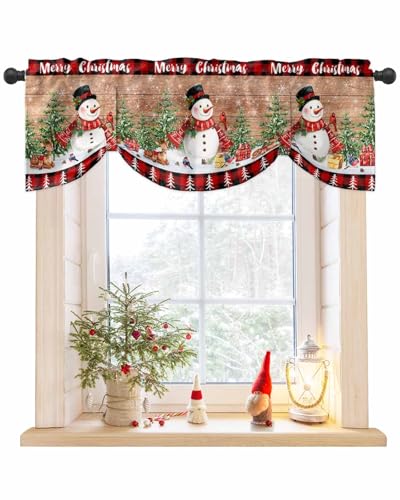 Snowman Curtain Valance