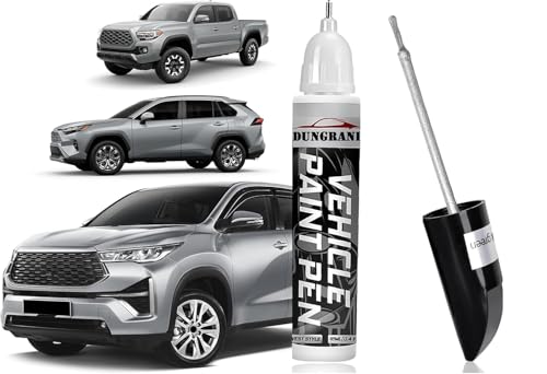 Image of DUNGRANI White Car Scratch Remover Touch Up Paint Pen | Quick Dry Automotive Paint for Minor, Deep Scratches, Chips & Scuffs | Easy Applicator for Cars & Bikes (Silver)