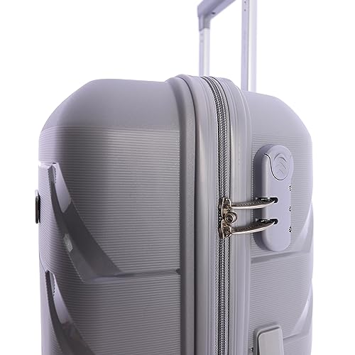 Valise moyenne Don Algodon en polypropylène gris de 65cm avec 4 roues 360