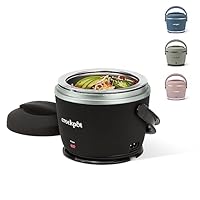 Crockpot Portable Electric Lunch Box for on the go, 20 oz, Black Liquorice