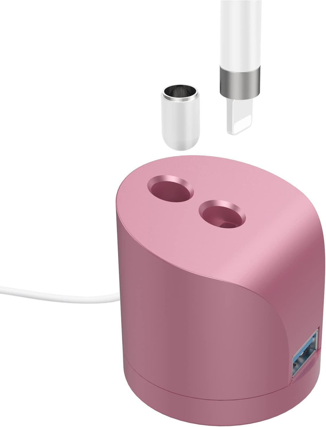 MoKo Charging Station Dock Compatible with Apple Pencil Charger 1st Generation, Apple Pen Charger iPad Pencil Adapter Holder Fit iPad 10th 9th 8th 7th 6th Gen, iPad Pro iPad Air 3rd/Mini 5th,Wine Red