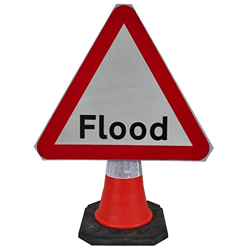 Image of FLOOD 750mm Triangle Hangman Sign (Single Cone) 554