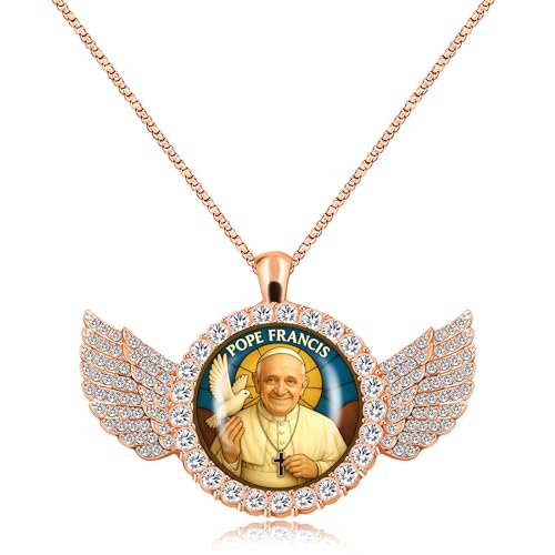 Collier photo personnalisé avec pendentif ange pour femmes et hommes