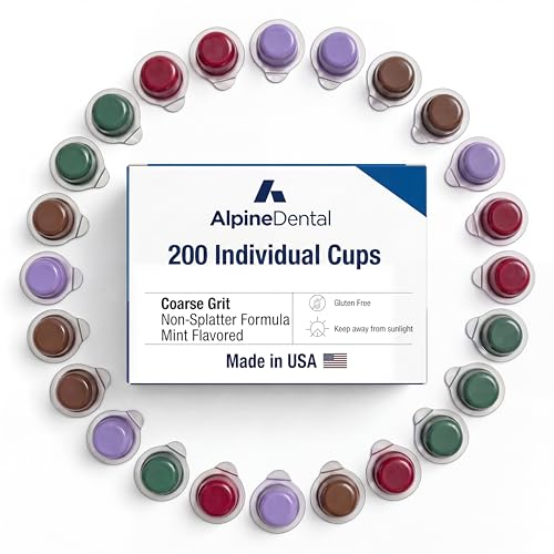 Image of Alpine Blanc Tooth Polish Cups, Assorted Flavored - Professional Teeth Polishing Paste for a Smooth, Fresh Dental, Clean Feel - 200 Count
