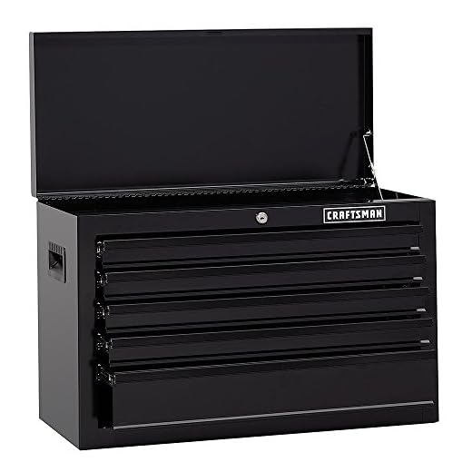 Craftsman 26" Wide 5-Drawer Standard-Duty Top Chest - Black