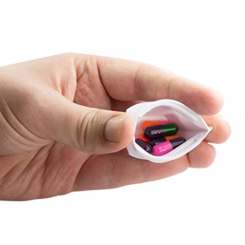 GMS Easy Squeeze Open Pill Pouch for Organizing Medication, Pills, Vitamins, and Tablets