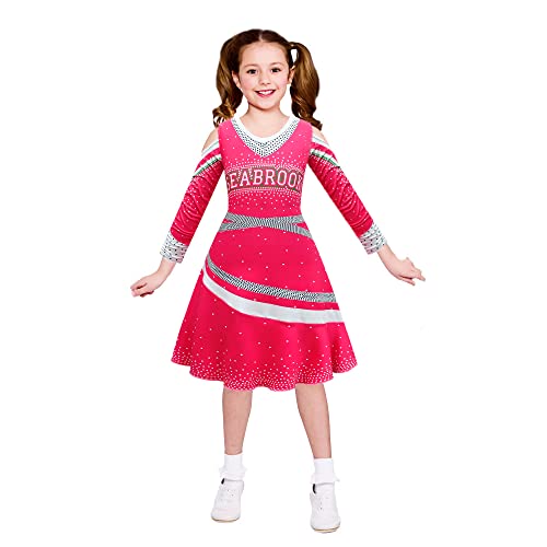 Zivanto Zombies Costume For Girls Halloween Cosplay Party Dress-Up Cheerleader Dresses Outfits Size 6 Cheering Dance Skirt School Uniform Basketball Performance 120 #TOP1