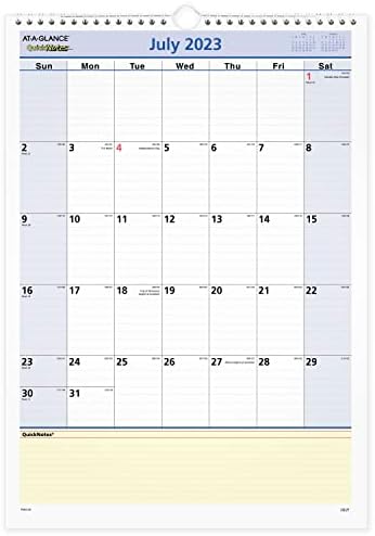 AT-A-GLANCE 2024-2025 Academic Wall Calendar, Monthly, 12" X 17", Medium, Ruled Daily Blocks (PMA228