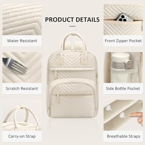 Image of Tenot Diaper Bag Backpack for Women with Changing Pad, Baby Bag with Insulated Pockets Multifunctional Diaper Bags For Baby Girl Boy Waterproof Baby Bags For Boys Girls Maternity Bag Beige