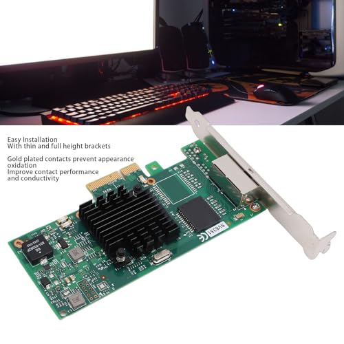 EBTOOLS Tarjeta de Red Gigabit de 2 Puertos con Chip I350-T2, 1Gb, con Puertos Dual RJ45, PCI Express 2.0 X4, para Windows 7/8/10/11 miniatura 3