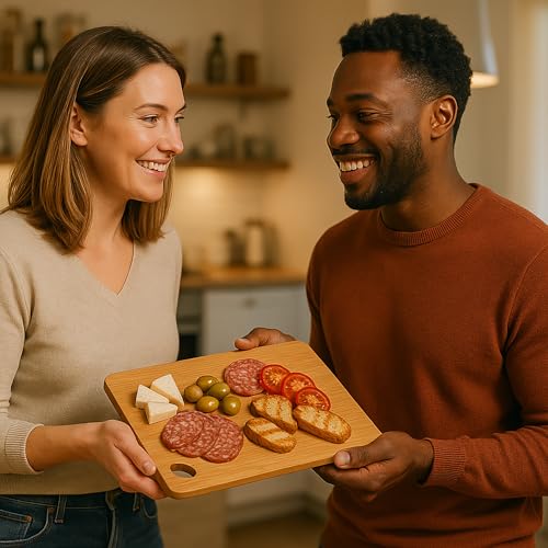 Planche à découper et plateau apéro en bambou, le cadeau original cuisine