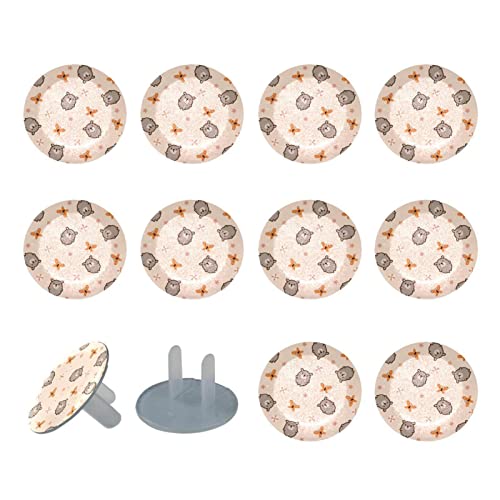 Outlet Plug Covers Child Baby Outlet Protector (12 Pack) Electrical Safety Caps Bear Insulation Plastic Plugs Cover #TOP3