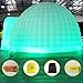 Yuhuya Inflatable Igloo Dome Event Tent (14x14x9FT) Dome with Air Blower and Light,Inflatable Party Tent for Wedding Party Exhibition Event Prom Birthday Advertising Bars