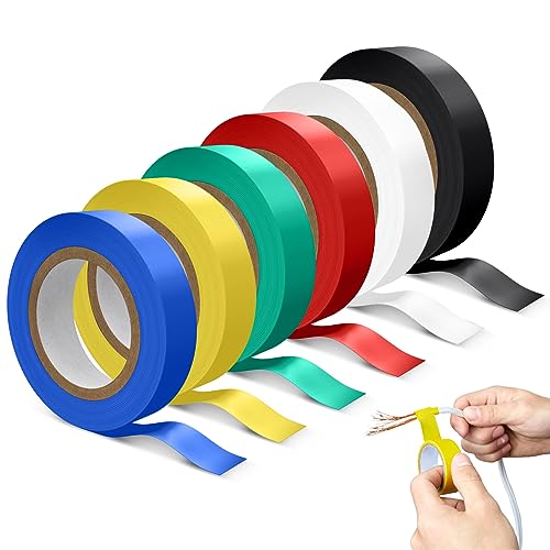 ExeQianming Elektrik yalıtım bandı 6 parça dekorasyon bandı 16 mm x 15 m, toplam 90 m