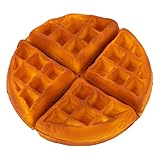 Framendino, 4 Pack Artificial Slice Waffle Cake Fake Simulated Dessert Realistic Food Model Lifelike Props for Display Photography