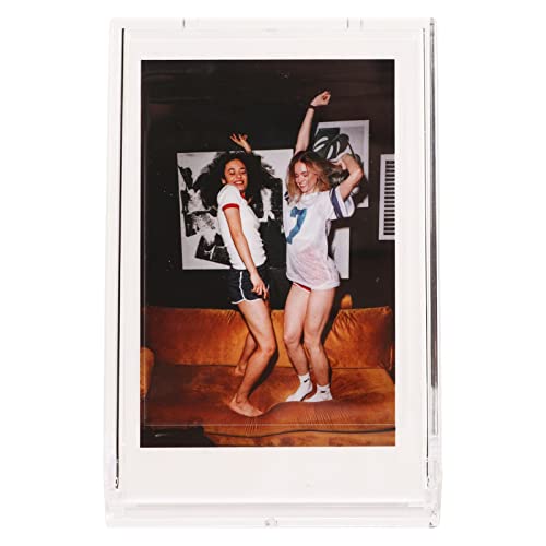 ANGGREK Photo Case, Compact and Portable 3 Inch Photo Storage Box PC with Hand Rope for Pictures (Transparent)